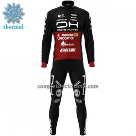 Completo Maglia ML + Pantaloncino con bretelle ML Drone Hopper 2022 Androni Giocattoli Winter Invernale Rosso Nero